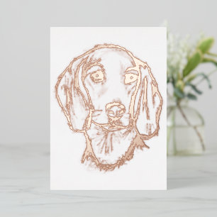 dachshund hand drawn sketch black white puppy dog 