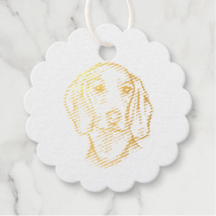 dachshund hand drawn sketch black white puppy dog  favour tags