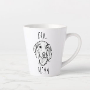 dachshund hand drawn sketch black white puppy dog latte mug