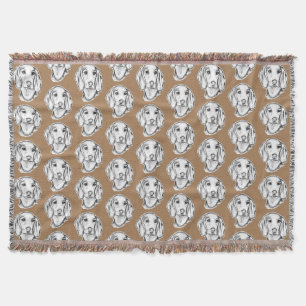 dachshund hand drawn sketch black white puppy dog throw blanket