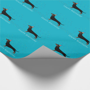 Dachshund Happy Birthday Design Wrapping Paper