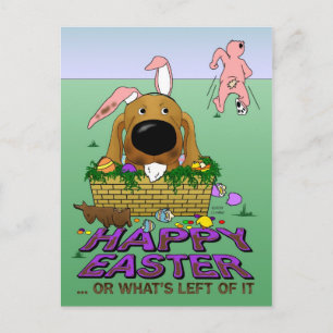 Dachshund Happy Easter  Postcard