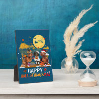 Dachshund Happy Hallothanksmas Halloween Thanksgiv
