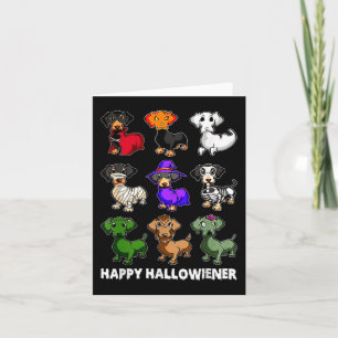 Dachshund Happy Halloweiner Fun Halloween Dogs Lov Card