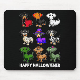 Dachshund Happy Halloweiner Fun Halloween Dogs Lov Mouse Pad