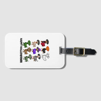 Dachshund Happy Halloweiner Funny Dog Halloween Luggage Tag