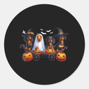 Dachshund Happy Halloweiner Funny Halloween Dogs Classic Round Sticker