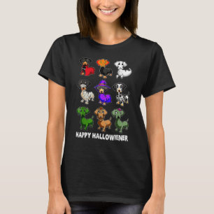 Dachshund Happy Halloweiner Halloween Dogs 4 T-Shirt