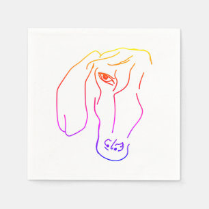 Dachshund Head, Art Drawing Paper Napkins