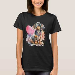 Dachshund Heart  Dog Trainer Pet Owner Breeder Ani T-Shirt