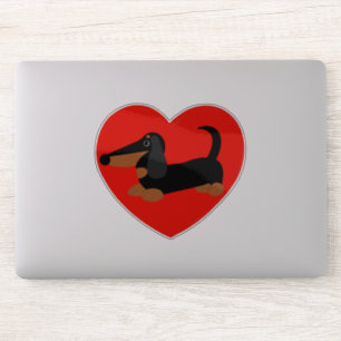 Dachshund Heart Vinyl Sticker