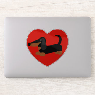 Dachshund Heart Vinyl Sticker