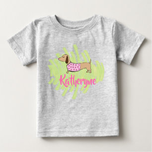 Dachshund Hearts Baby Shirt for Spring