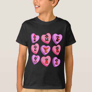 Dachshund Hearts Candy Valentines Weiner Dog Pet L T-Shirt