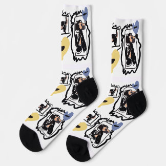 Dachshund hearts socks