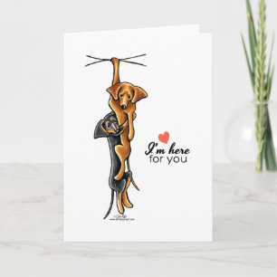 Dachshund Here for You Encouragement Card