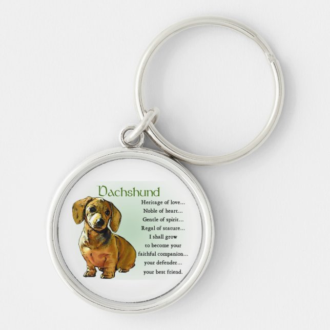 Dachshund Heritage of Love Key Ring (Front)