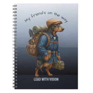 Dachshund Hiker Lead With Vision  Notebook