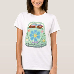 Dachshund Hippies In Their Flower Love Car T-Shirt