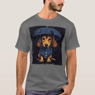Dachshund holding a tiny umbrella T-Shirt