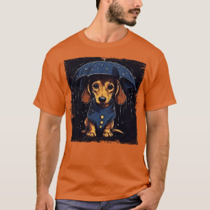 Dachshund holding a tiny umbrella T-Shirt