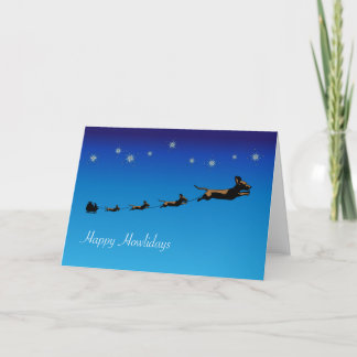 Dachshund Holiday Card