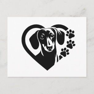 Dachshund Holiday Postcard