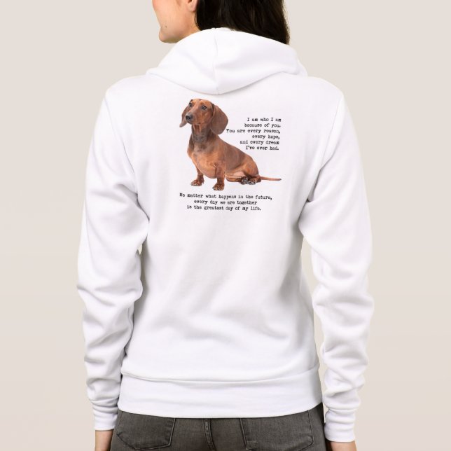 Dachshund Hoodie (Back)