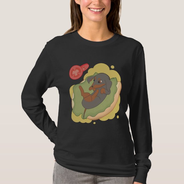 Dachshund Hotdog T-Shirt (Front)