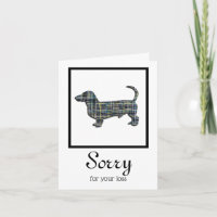 Dachshund Hound Dog Pet Sympathy Card