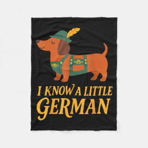 Dachshund I Know Little German Dog Women Men  Fleece Blanket