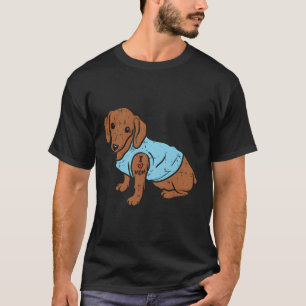 Dachshund I Love Mum Cute Weiner Dog Animal Pet Wo T-Shirt