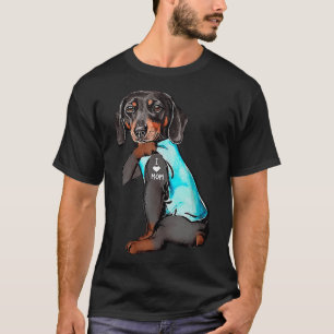 Dachshund I Love Mum Funny Dachshund Tattooed T-Shirt
