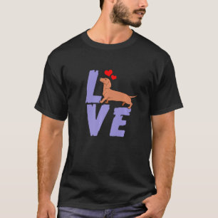 Dachshund I Love Weiner Dog Doxie T-Shirt