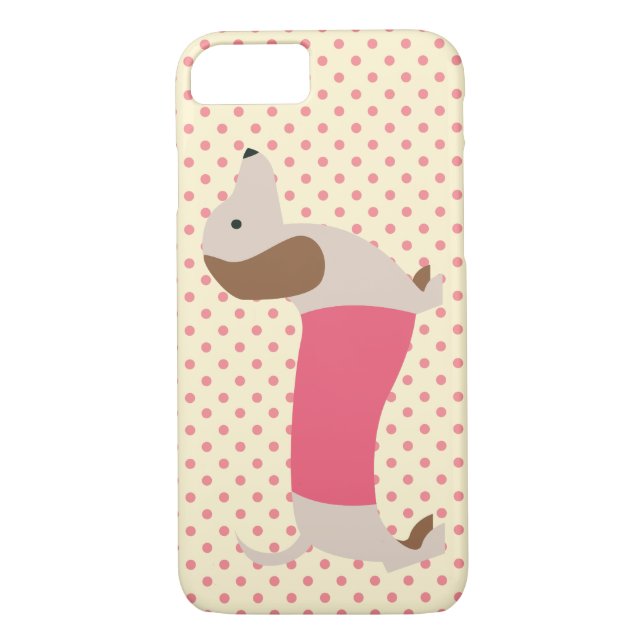 Dachshund I Phone Case Pink Wiener Dog Phone Case (Back)