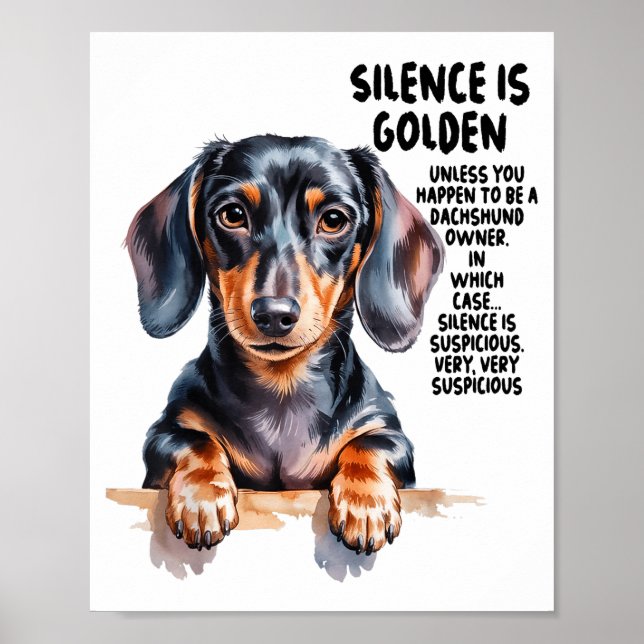 Dachshund Ideas For Women &amp; Novelty Miniature  Poster (Front)