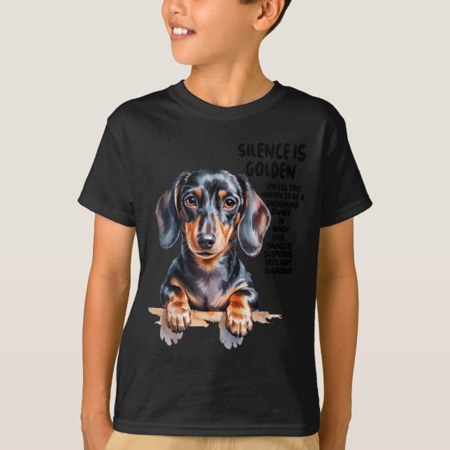 Dachshund Ideas For Women &amp; Novelty Miniature  T-Shirt (Front)