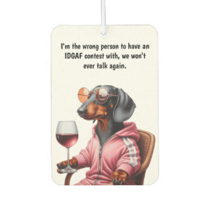 Dachshund IDGAF Car Air Freshener