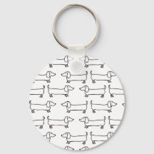 Dachshund in black-white