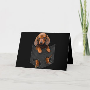 Dachshund In My Pocket Dachshund Weiner Dog Gift Card