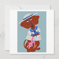 Dachshund in Sailor Suit