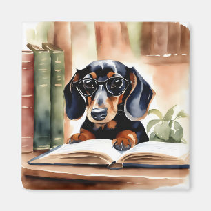 Dachshund in Watercolor Art Magnet