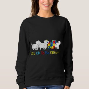 Dachshund It X27 S Ok To Be Different Autism Aware Sweatshirt