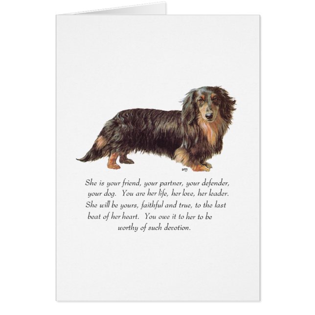 Dachshund Keepsake - Female (Front)