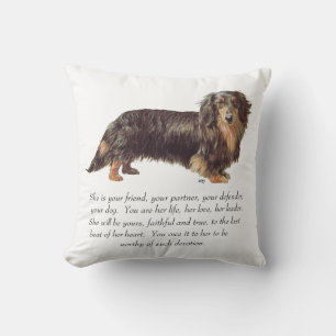 Dachshund Keepsake - Female Cushion