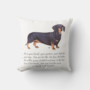 Dachshund Keepsake - Female Cushion