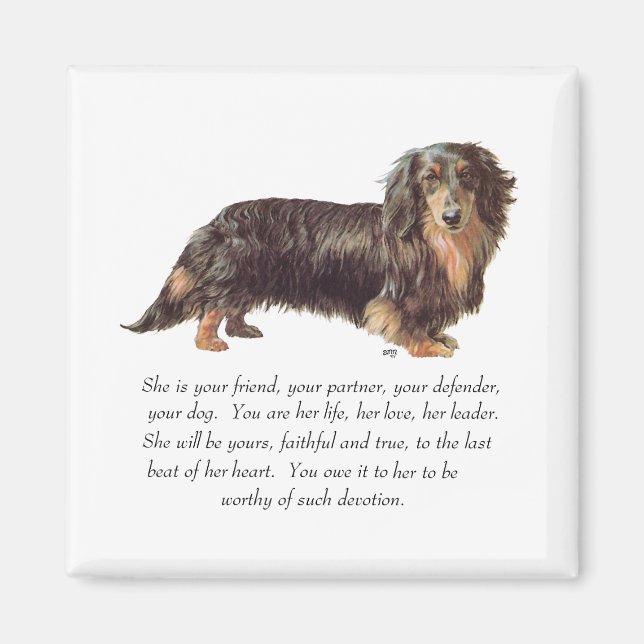 Dachshund Keepsake - Female Magnet (Front)
