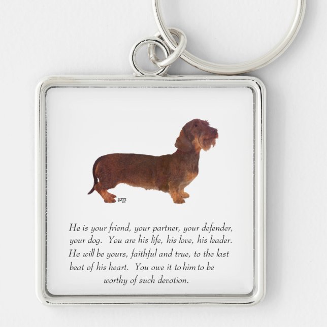 Dachshund Keepsake - Male Key Ring (Front)