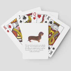 Dachshund Keepsake - Male Playing Cards