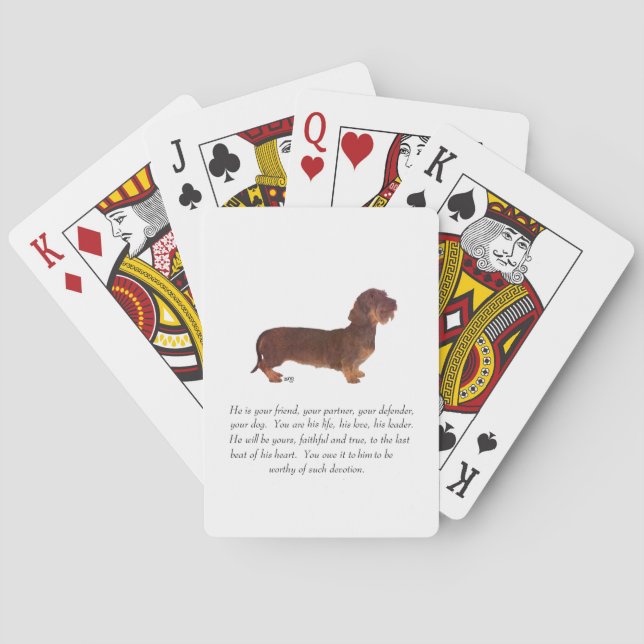 Dachshund Keepsake - Male Playing Cards (Back)